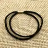 Goma elástica negra dos en uno banda para el pelo cuerda para la cabeza versión coreana de tienda de 2 yuanes puesto de Yiwu suministro accesorios para el cabello diy tocado