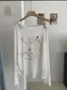 Camiseta de Protección Solar Kekezoon de Hombros Descubiertos y Mangas Largas 2026 Verano Estampado de Cachorro de Dibujos Animados Cordón Parte Superior Holgada 8296