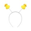Diadema de primavera de pato amarillo, bricolaje, parte inferior, embrión, fábrica directa, blanco y negro, 1,0 cm, con ángulo dentado, diadema de embrión de lana hecha a mano