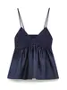 Ropa de Mujer 2026 Verano Nuevo Estilo Estilo Europeo y Americano Estilo Puro Deseo Top Camisola de Punto Empalmado Cuello en V de Color Sólido