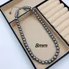 Zhenduo cuentas de vidrio de cáñamo doble capa apiladas de alta calidad para mujer retro shi casa cadena de clavícula otoño e invierno collar de suéter de perlas