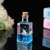 Botella Pequeña Cuadrada de Acrílico Reloj de Arena Líquido Aceite Gota Velero Botella de Deriva Decoración de Escritorio para el Hogar Pequeños Adornos Regalos para Niños