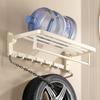 Toallero de Aluminio Espacial Perforado Estilo Crema Toallero de Baño Estante de Baño Colgador Juego de Cinco Piezas para Inodoro