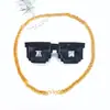 Gafas Divertidas de Mosaico para Estudiantes, Gafas de Foto de Mosaico, Influencer de Primera Categoría, Gafas de Sol Divertidas Bidimensionales, Gafas Divertidas para Niños