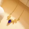 Banhado a Cobre com Ouro Real, um Colar com Tema de Veado e Você para Mulheres, Corrente para Clavícula Estilo Ins, Moderno, Simples, Único, Sensação de Luxo, Nova Corrente para Pescoço