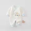 Body para Bebé Estilo Otoño e Invierno Recién Nacido Algodón Sin Etiquetas Cierre de Broches Protección para la Barriga Traje para Gatear Ropa de Una Pieza