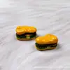 Brinquedo de Comida Simulada Pão Hambúrguer Acessórios de Resina Atacado Cola de Creme Kit de Material DIY Decoração de Capa de Celular Fofo e Divertido