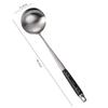 Madera de Color Negro Acero Inoxidable Espátula Wholesale Hotel Hogar Cuchara de Cocina Especial Chef Espesada Colador Cuchara para Sopa