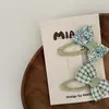 Nuevo clip para el pelo de niño con lazo de cuadros florales, conjunto de diadema, horquilla para bebé, pinza lateral, pinza BB, liga