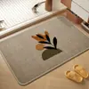 Alfombra antideslizante simple para baño, tejida tipo lino, alfombrilla absorbente de agua para baño, inodoro, cuarto de ducha, felpudo de secado rápido