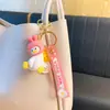 Chaveiro Criativo de Pato Torto Fofo, Acessório de Cabeça, Boneca, Pequeno Pingente, Desenho Animado Fofo, Pingente para Chaveiro de Carro, Mochila Escolar
