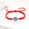 Pulsera de Taladro de Punto Redondo Nueva Transfronteriza Ojo del Diablo Cuerda Roja Tejida a Mano Cuerda de la Suerte Amazona Transfronteriza Cuerda de Mano