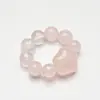 Anillo de Cristal en Polvo de Hielo Natural para Mujer, Hermoso, Blanco, Diseño de Nicho de Moda, Anillo de Mano de Lujo Ligero y de Alta Gama al por Mayor