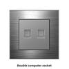 Enchufe Eléctrico Británico 13A Carga Rápida USB tipo-c Estándar Británico Pie Cuadrado Panel Metálico Gris Aluminio Dibujado con Alambre Edición Hong Kong y Macao