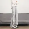 Nuevos pantalones casuales holgados para hombre 2025, pantalones versátiles de moda estilo coreano, pantalones de verano finos, fluidos, de pierna ancha, hasta el suelo