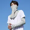 Protetor Solar de Verão Máscara de Seda Gelada com Alça para Orelha Malha Respirável para Exterior Confortável Proteção UV Máscara de Pescoço