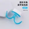 Herramienta Portátil para Uñas con Pincel de Cuerno, Cepillo de Plástico Limpiador de Uñas Transparente Multifuncional con Cubierta
