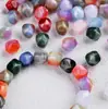 Cuentas Octogonales de Color Crema Soñador con Gradiente, Cuentas Irregulares, Cuentas Redondas, Cuentas Sueltas para Pulseras y Collares Hechos a Mano DIY, Accesorios de Joyería