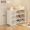 Sapateira Simples Doméstica Multicamadas Porta de Entrada Armário de Sapatos Interno à Prova de Poeira com Porta Rack de Armazenamento para Aluguel de Dormitório