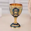 Nuevo regalo de artesanía metálica estilo europeo para el hogar y la oficina juego de té para el hogar Taza creativa retro copa de vino blanco con asa taza fabricante
