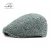 Chapéu Feminino Primavera Outono e Inverno Novo Moda Coreana Boné Boina Masculino Retrô Britânico Boné Frontal Chapéu de Pintor