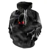 Venta transfronteriza de Amazon suéter con calavera de terror de Halloween estampado 3D sudadera casual para hombre ventas directas de fábrica
