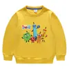 Primavera y Otoño 2026 Estilo Coreano de Dibujos Animados Ropa Nueva para Niños Sudadera de Cuello Redondo Camisetas de Algodón de Manga Larga para Niños y Niñas
