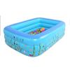 Piscina Inflável para Banho e Natação de Bebês e Crianças, Piscina Redonda Inflável de Três Anéis com Bolinhas Oceânicas para Uso Doméstico e Externo