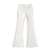 Jeans Oscuros Lavados Elásticos Vintage para Mujer, Corte Delgado, Cintura Alta, Pierna Larga, Pantalones Acampanados Adelgazantes