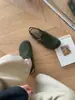 Versión de cuero genuino~Sandalias de estilo coreano con suela gruesa, punta redonda y punta cerrada para mujer, nuevo lanzamiento casual versátil de otoño 2026, zapatos estilo Birkenstock