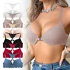 Sujetador Push-Up de Espalda Bella con Cierre Frontal Zeriluna en Múltiples Colores, Amigable con la Piel, Transpirable, Moldea el Cuerpo, Ropa Interior Push-Up de Espalda Bella sin Costuras