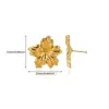 Europa e Estados Unidos brincos de design oco de contas de titânio e aço INS de luxo leve transfronteiriços não desbotam brincos de flor de camélia banhados a ouro
