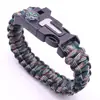 Pulseira de Sobrevivência e Fuga ao Ar Livre para Viajantes, Gamers, Entusiastas Militares, Fivela de Plástico, Pulseira Trançada de Paracord Outdoor de Sete Fios, Outdoor