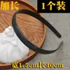 Acessórios de material DIY para tiara, alongados e alargados, pretos espessos antiderrapantes com dentes, flor, tiara em branco feita à mão