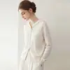 Novo Cardigan com Capuz de Cânhamo para Primavera e Outono com Zíper Duplo Proteção Solar Casual Versátil Jaqueta Cardigan Feminina Transfronteiriço