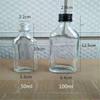 Botella de Vidrio Pequeña para Vino 250ml Botella para Bebida Té con Leche Café Cold Brew Popular Transparente Sellada Vacía con Tapa Venta al por Mayor