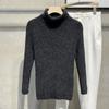 Tiktok mesmo estilo leve suéter maduro masculino slim fit suéter casual jovem moderno ins suéter de gola alta