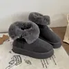 Botas de Nieve Cálidas con Suela Gruesa para Mujer 2026 Estilo Nuevo Invierno Aterciopelado Espeso Aumentadoras de Altura Retro Francesas de Piel Zapatos de Algodón