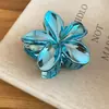 Horquilla de Flor de Tela Azul Estilo Pastoral Francés, Pinza de Pato Dulce de Nicho a la Moda, Accesorio para el Cabello con Ambiente Festivo