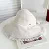 Sombrero de Sol para Mujer 2026, Protección Solar, Protección UV, Nuevo Estilo Primavera y Verano, Sombrero Abierto Informal con Ala de Encaje, Sombrero de Sol de Ala Ancha