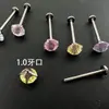 Piercing de Lengua de Acero de Zirconio con Fuegos Artificiales de 6 mm con Base Plana de Acero de Titanio de 1.0 mm, Joyería para Piercings Corporales, Artículo de Venta Caliente Transfronteriza de Yiwu