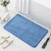 Tapete de chão minimalista de cor sólida em falso cashmere para entrada de banheiro, absorvente e antiderrapante, tapete de chão macio e refrescante para casa