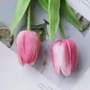 Mini Tulipán de PU Ramo de Flores Artificiales Flores Artificiales Transfronterizas Adornos para Bodas y Hogar Plantas Artificiales