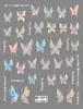 Os Últimos Adesivos de Unha Série de Ano Novo Alívio Estéreo 5D Fogos de Artifício de Ano Novo Mahjong Fortuna Joias Adesivas para Nail Art