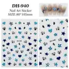Pegatinas para Uñas con Estampado de Leopardo y Estrella de Cinco Puntas Versátiles Dulces Geniales con Manchas Pentágono Regular Accesorios para Uñas Dh940