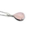 Colgante amatista en forma de gota cristal rosa ágata roja piedra ojo de tigre lapislázuli collar cadena clavícula femenina accesorios