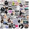 50 peças de Bad Witch Vibes adesivos guitarra notebook bagagem DIY adesivos à prova d'água cross-border hot