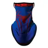 Máscara facial de triángulo colgante para oreja con patrón Mang de camuflaje de Spider-Man, bufanda de verano para protección solar de calavera de motocicleta al aire libre