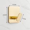 Gancho adhesivo resistente de acero inoxidable 304 transfronterizo, sin perforaciones, sin costuras, para puerta trasera de baño y cocina, gancho de metal
