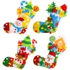 Meias decorativas de Natal em TNT para crianças, material para bolsa DIY manual, meias de costura para jardim de infância, presentes de Natal feitos à mão